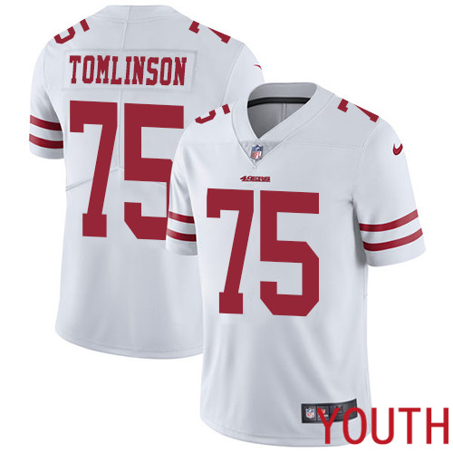 San Francisco 49ers Limited White Youth Laken Tomlinson Road NFL Jersey #75 Vapor Untouchable->youth nfl jersey->Youth Jersey